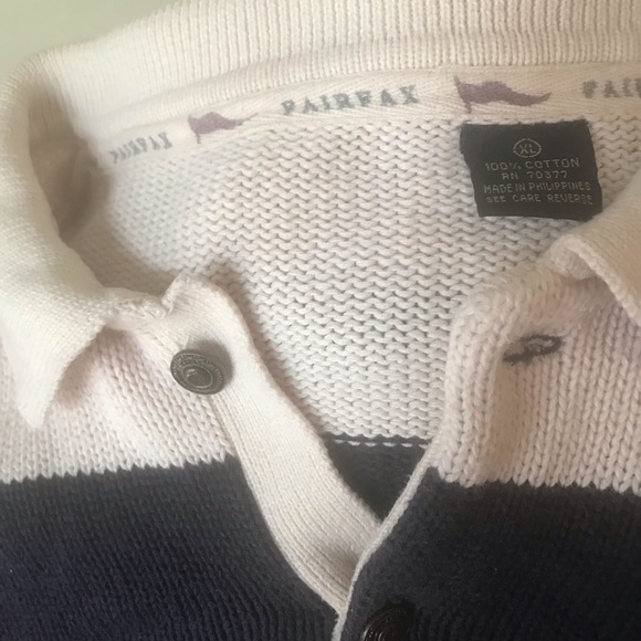 Vintage fairfax red white blue Sweater star stripe - Picture 7 of 8